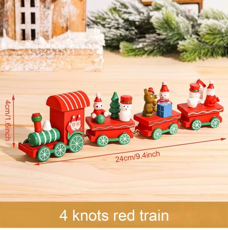 Christmas Train Merry Christmas Decorations For Home 2024 Cristmas Wooden Ornament Xmas Navidad Noel Gifts New Year 2025