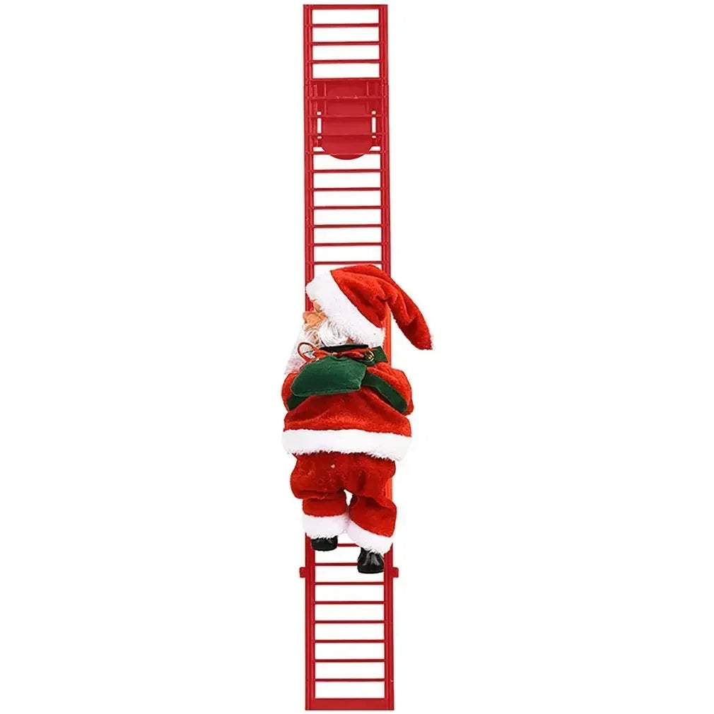 2025 Santa Claus Doll Climbing Ladder with Music Doll, Christmas Tree Ornaments Decorations For Home Navidad New Year Kids Gift