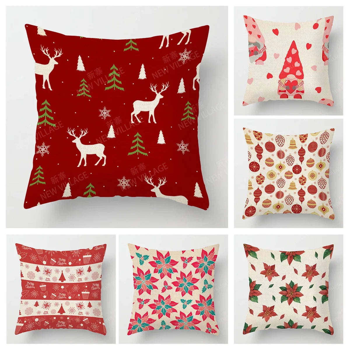 Modern Home Living Room Decor Throw Pillow Covers Cushion sofa 35x35cm 40x40 60x60cm 45x45cm 40*40cm pillowcase Merry Christmas