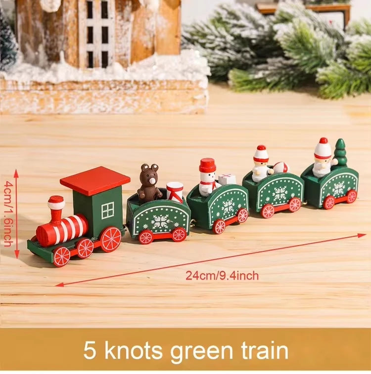 Christmas Train Merry Christmas Decorations For Home 2024 Cristmas Wooden Ornament Xmas Navidad Noel Gifts New Year 2025