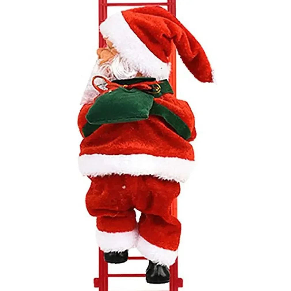 2025 Santa Claus Doll Climbing Ladder with Music Doll, Christmas Tree Ornaments Decorations For Home Navidad New Year Kids Gift