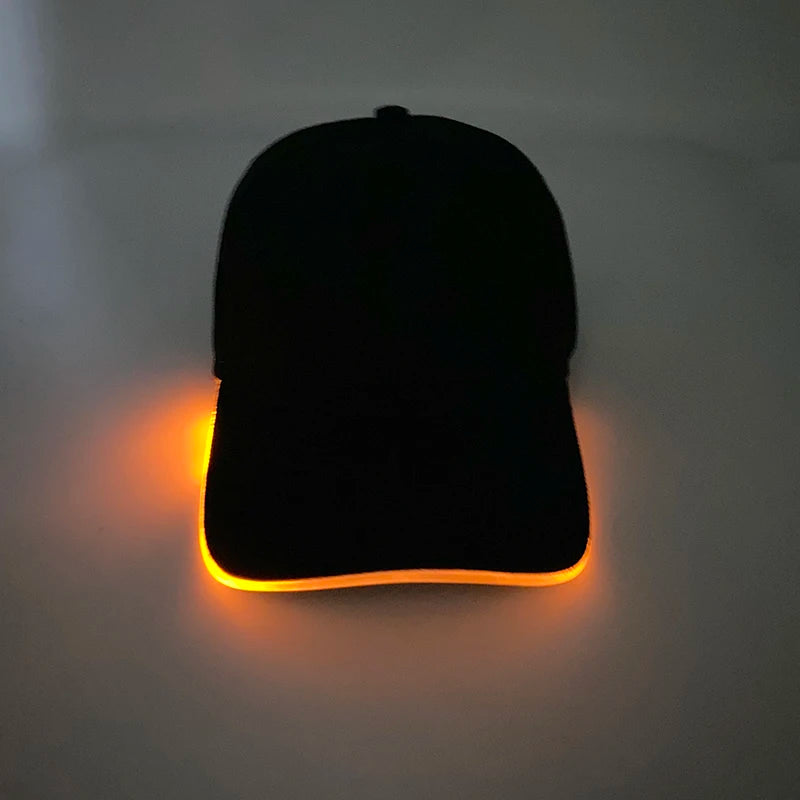 Fashion Attractive Glowing Decor Supplies Christmas LED Optical Fiber Baseball Cap Flashing For Carnival Party In THe Dark Night