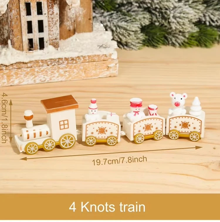 Christmas Train Merry Christmas Decorations For Home 2024 Cristmas Wooden Ornament Xmas Navidad Noel Gifts New Year 2025